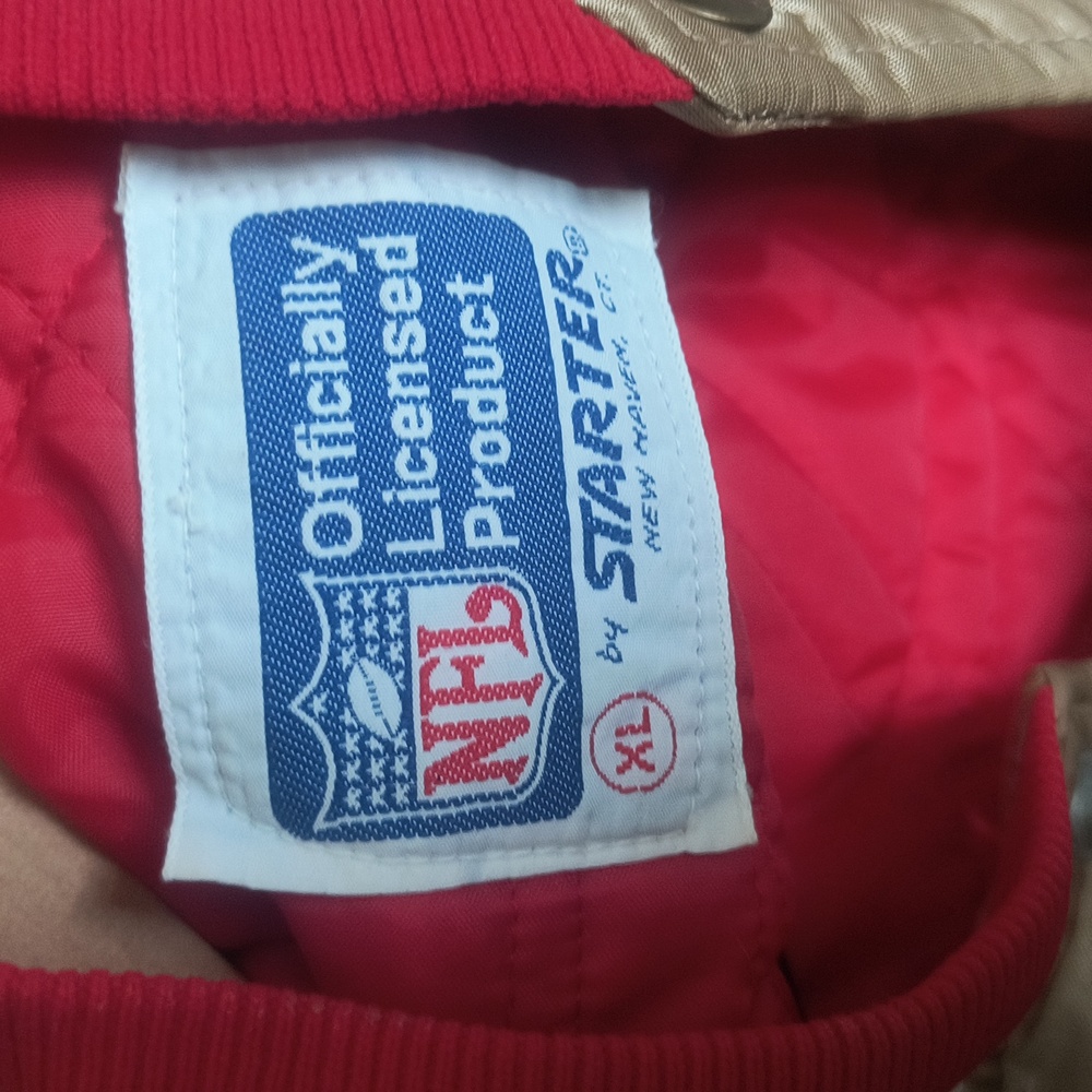 VTG NFL Super Bowl 19 Champions San Francisco 49ers Gold Bomber Starter Jacket - Picture 3 of 17